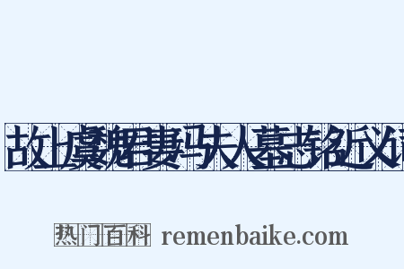 故上虞魏君妻冯夫人墓志铭近义词是什么意思的图片